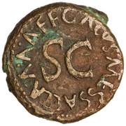 Quadrans GALVS MESSALLA A A A F F S C, Rome, 5 BC reverse image