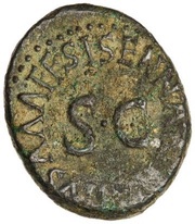 Quadrans SISENNA APRONIVS A A A F F S C, Rome, 5 BC reverse image