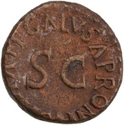 Quadrans GALVS APRONIVS A A A F F S C, Rome, 5 BC reverse image