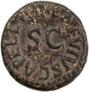 Quadrans IIIVIR A A A F F, Rome, 4 BC reverse image