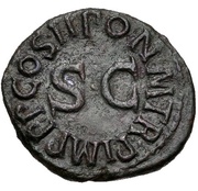 Quadrans - Claudius PON M TR P IMP P P COS II, Rome, 41-54 reverse image