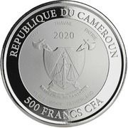 500 Francs Mandrill; coloured obverse image