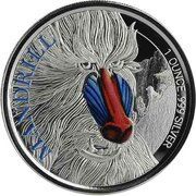 500 Francs Mandrill; coloured, Cameroon, 2020 reverse image