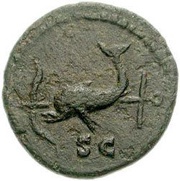 Quadrans - Anonymous S C; Neptune, Rome, 81-161 reverse image