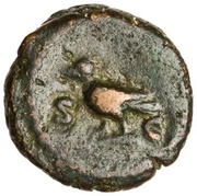 Quadrans - Anonymous S C; Venus, Rome, 81-161 reverse image