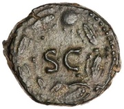 Quadrans - Domitian S C; Minerva, Rome, 81-82 reverse image