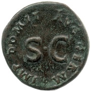 Quadrans IMP DOMIT AVG GERM; Minerva, Rome, 84-85 reverse image