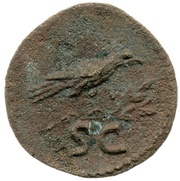 Quadrans S C; Apollo, Rome, 90-91 reverse image
