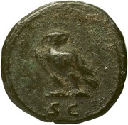 Quadrans S C; Minerva, Rome, 114-117 reverse image