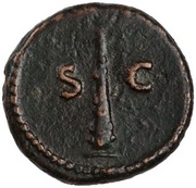Quadrans S C; Hercules, Rome, 114-117 reverse image
