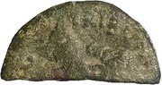 Cut Half As - Augustus P CARISIVS LEG AVGVSTI obverse image