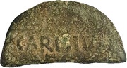 Cut Half As - Augustus P CARISIVS LEG AVGVSTI, Rome, 25 BC - 23 BC reverse image