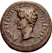 Semis - Tiberius ROM ET AVG; altar of Gauls obverse image