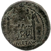 Semis - Tiberius ROM ET AVG; altar of Gauls, Rome, 11 reverse image