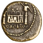 Semis - Tiberius ROM ET AVG; altar of Gauls, Rome, 12-14 reverse image
