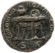 Semis - Nero CER QVINQ ROMAE CONS S C, Rome, 62-68 reverse image