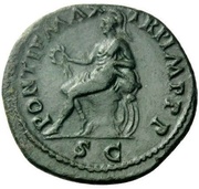 Semis - Nero PONTIF MAX TR P IMP P P S C; Roma, Rome, 62-68 reverse image