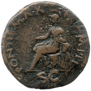Semis - Nero PONTIF MAX TR P IMP P P S C; Roma, Rome, 62-68 reverse image