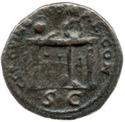 Semis - Nero CER QVINQ ROMAE CON S C, Rome, 62-68 reverse image