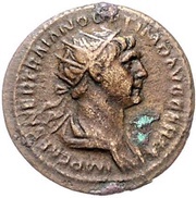 Semis - Trajan DAC PARTHICO P M TR POT XX COS VI P P obverse image