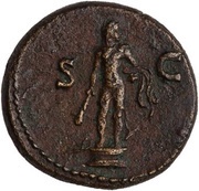 Semis - Trajan S C; Hercules, Rome, 114-117 reverse image