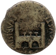 As - Augustus P CARISIVS LEG AVGVSTI EMERITA, Rome, 25 BC - 23 BC reverse image