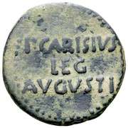 As - Augustus P CARISIVS LEG AVGVSTI, Rome, 25 BC - 23 BC reverse image