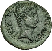 As - Augustus P CARISIVS LEG AVGVSTI obverse image
