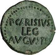 As - Augustus P CARISIVS LEG AVGVSTI, Rome, 25 BC - 23 BC reverse image