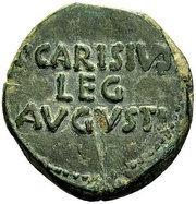As - Augustus P CARISIVS LEG AVGVSTI, Rome, 25 BC - 23 BC reverse image