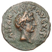 As - Augustus and Numa Pompilius CN PISO C PLOT L SVRDIN obverse image