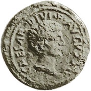 As - Augustus and Numa Pompilius CN PISO C PLOTIVS L SVRDIN obverse image