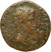 As - Augustus and Numa Pompilius CN PISO CN F IIIVIR A A A F F obverse image