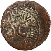 As - Augustus C PLOTIVS RVFVS IIIVIR A A A F F S C, Rome, 15 BC reverse image