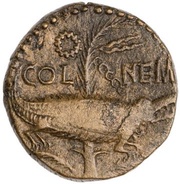 Dupondius - Augustus and Agrippa COL NEM, Rome, 9 BC - 3 BC reverse image