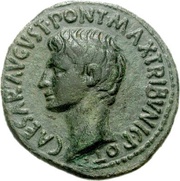 As - Augustus P LVRIVS AGRIPPA IIIVIR A A A F FS C obverse image