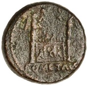 As - Augustus ROM ET AVG; altar of Gauls, Rome, 9-14 reverse image