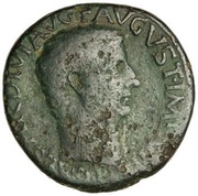 As - Tiberius PONTIF MAXIM TRIBVN POTEST XVII S C obverse image