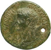 As - Tiberius PONTIF MAX obverse image