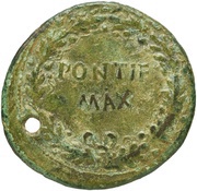 As - Tiberius PONTIF MAX, Rome, 19-21 reverse image