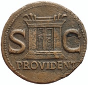 As - Augustus PROVIDENT S C, Rome, 22-30 reverse image