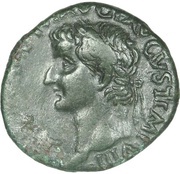 As - Tiberius PONTIF MAX TR POT XXXVII S C obverse image