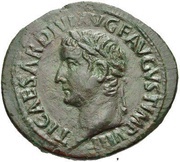 As - Tiberius PONTIF MAXIM TRIBVN POTEST XXXVII S C obverse image