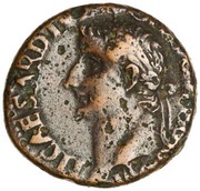 As - Tiberius PONTIF MAXIM TRIBVN POTEST XXXIIX large S C obverse image