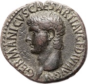 As - Germanicus C CAESAR DIVI AVG PRON AVG P M TR P IIII P P obverse image