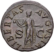 As - Claudius LIBERTAS AVGVSTA SC; Libertas, Rome, 41-50 reverse image