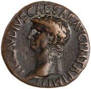 As - Claudius S C; Minerva obverse image
