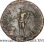 As - Nero GENIO AVGVSTI; Genius, Rome, 62-68 reverse image