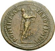 As - Nero PONTIF MAX TR POT IMP P P, Rome, 62-68 reverse image