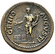 As - Nero GENIO AVGVSTI; Genius, Rome, 62-68 reverse image